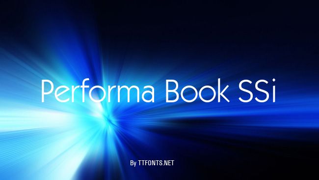 Performa Book SSi example